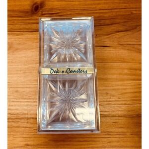 MCM Starburst Acrylic Coasters by Dek-O-Coasters Set Of 8 In Case Starburst VTG